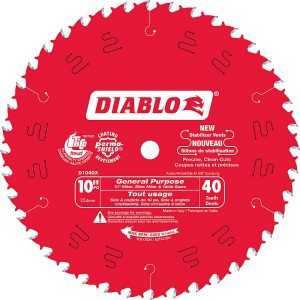 Diablo 10 In. General Purpose Blade – 40 Teeth