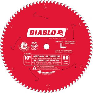 Diablo 10 In. Non-Ferrous Plastic – 80 Teeth