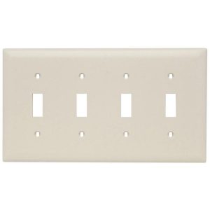 4-Gang Toggle Wall Plate