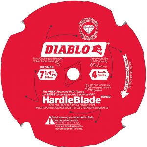 Diablo 7-1/4 Inch Fiber Cement Blade – Hardie Blade
