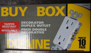 Buy The Box (10 pack) – Decorator Duplex Outlet – Tamper Resistant