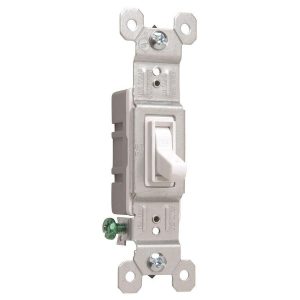 15-Amp White Single Light Switch