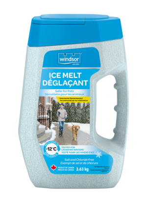 WINDSOR® ICE MELT: SAFER FOR PETS‡